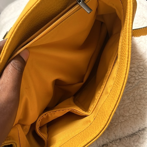 Ladyluckk Magnetic Snap Closure Satchel Bag - Yellow - Picture 5 of 7